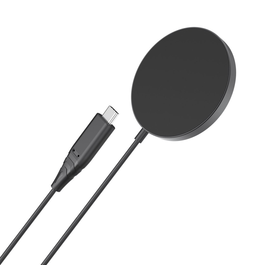 Ładowarka magnetyczna indukcyjna do iPhone 15W MagSafe czarna Ładowarka magnetyczna indukcyjna do iPhone 15W MagSafe czarna