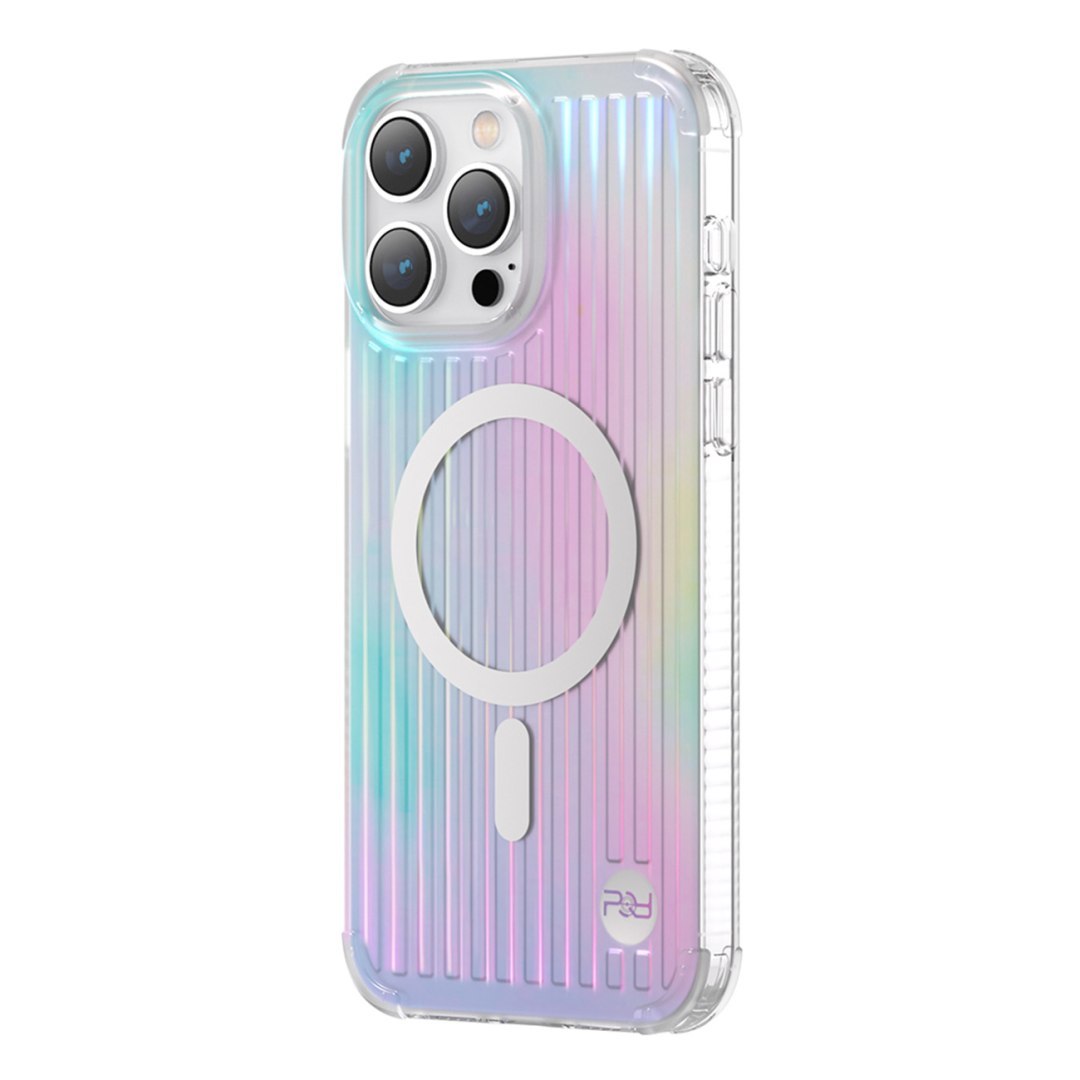 Magnetyczne etui iPhone 14 Plus MagSafe PQY Go Out Series laser color Magnetyczne etui iPhone 14 Plus MagSafe PQY Go Out Series laser color