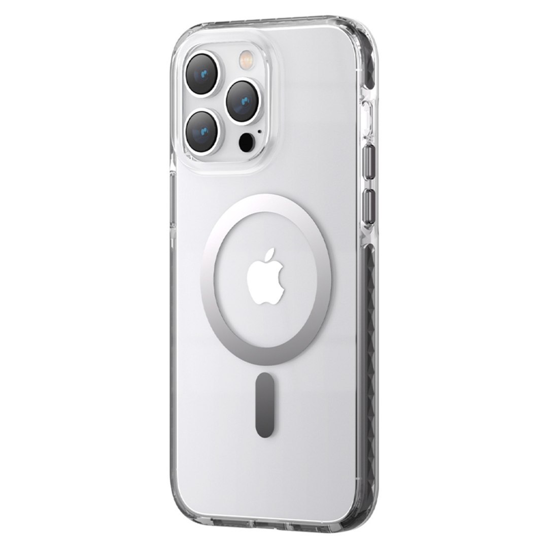 Magnetyczne etui iPhone 14 MagSafe PQY Ice Crystal Series szare Magnetyczne etui iPhone 14 MagSafe PQY Ice Crystal Series szare