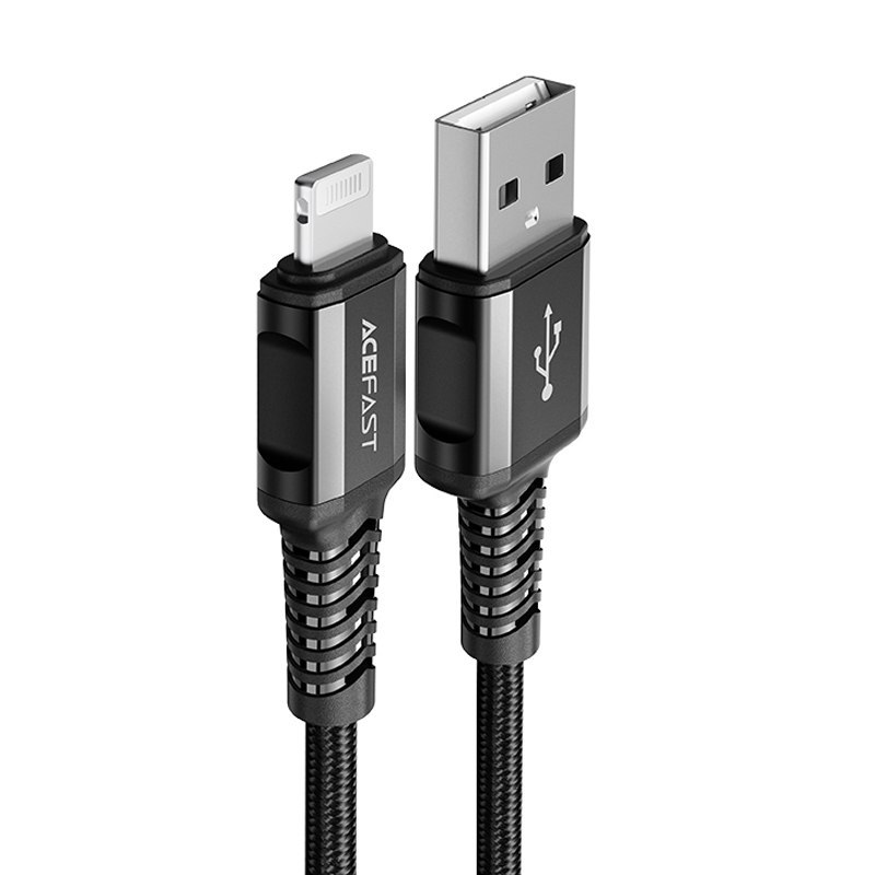 Kabel przewód MFI do iPhone USB – Lightning 2.4A 1.2m czarny