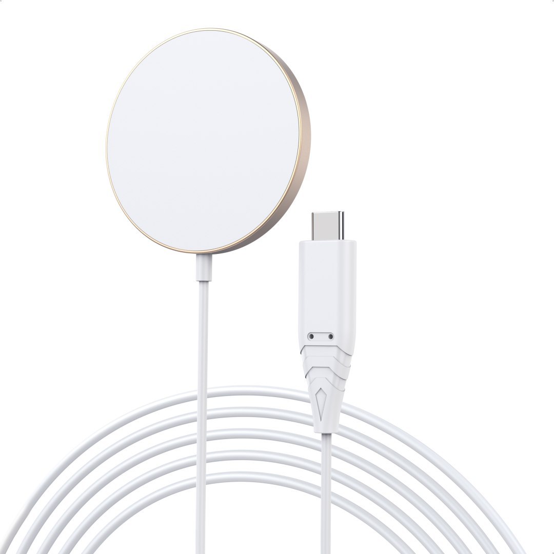 Ładowarka magnetyczna bezprzewodowa 15W MagSafe do iPhone 12/13/14 złota Ładowarka magnetyczna bezprzewodowa 15W MagSafe do iPhone 12/13/14 złota