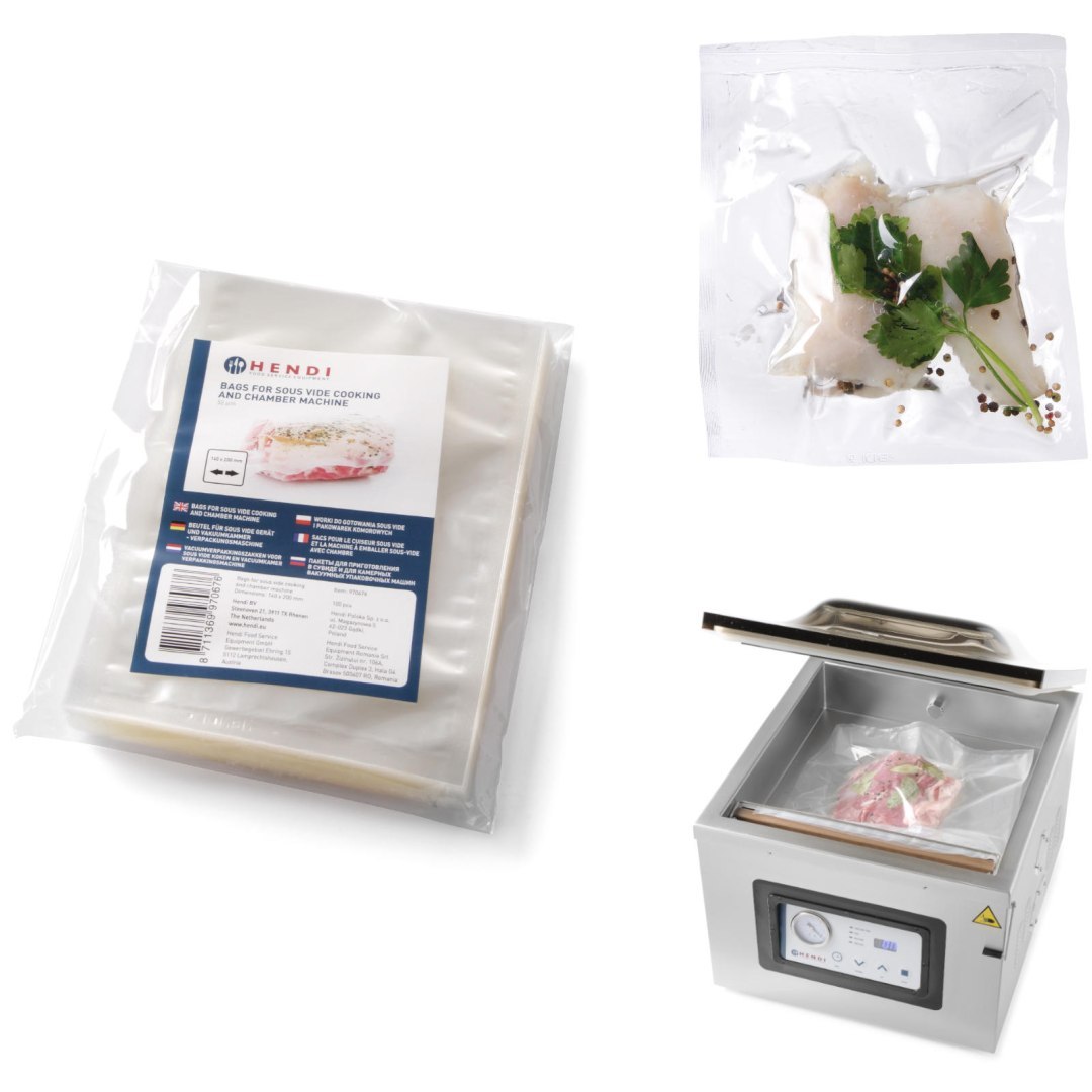 Worki do gotowania Sous vide i do pakowarek prózniowych komorowych 300x400mm 100szt. Worki do gotowania Sous vide i do pakowarek prózniowych komorowych 300x400mm 100szt.