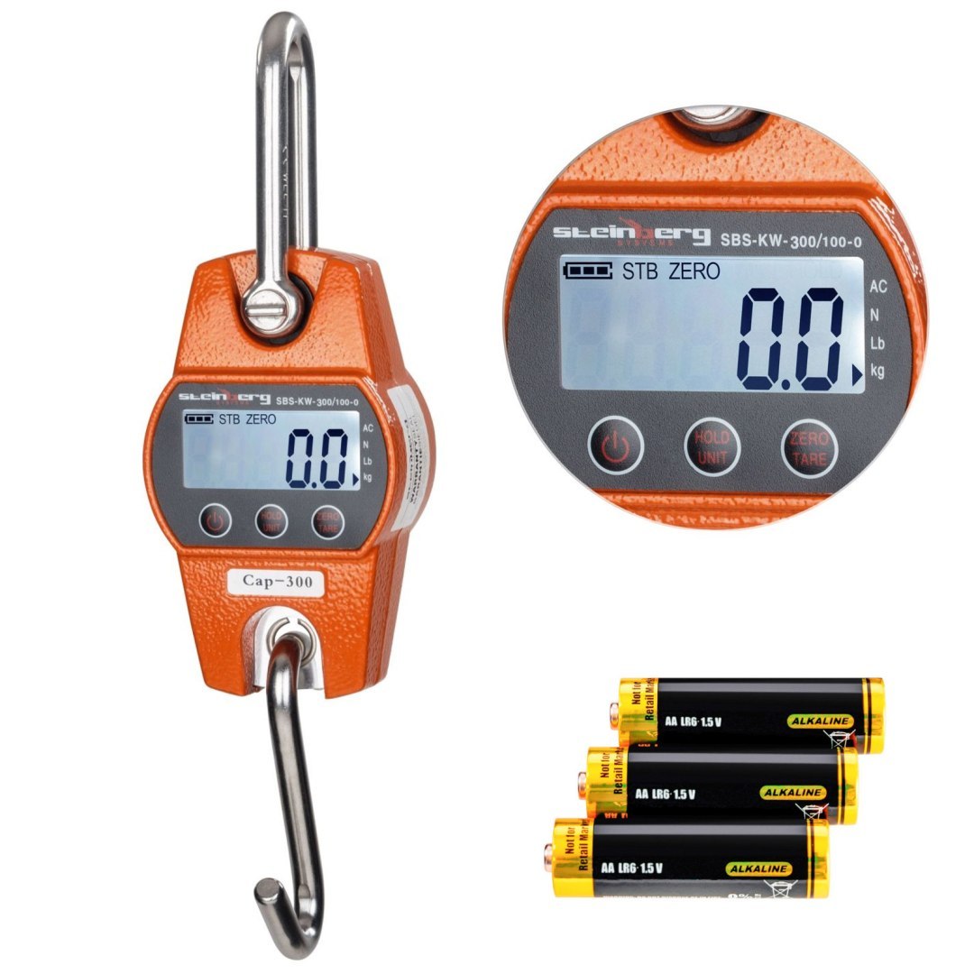 Waga hakowa łowiecka dla myśliwych handlowa SBS-KW-300/100-O LCD do 300kg Waga hakowa łowiecka dla myśliwych handlowa SBS-KW-300/100-O LCD do 300kg