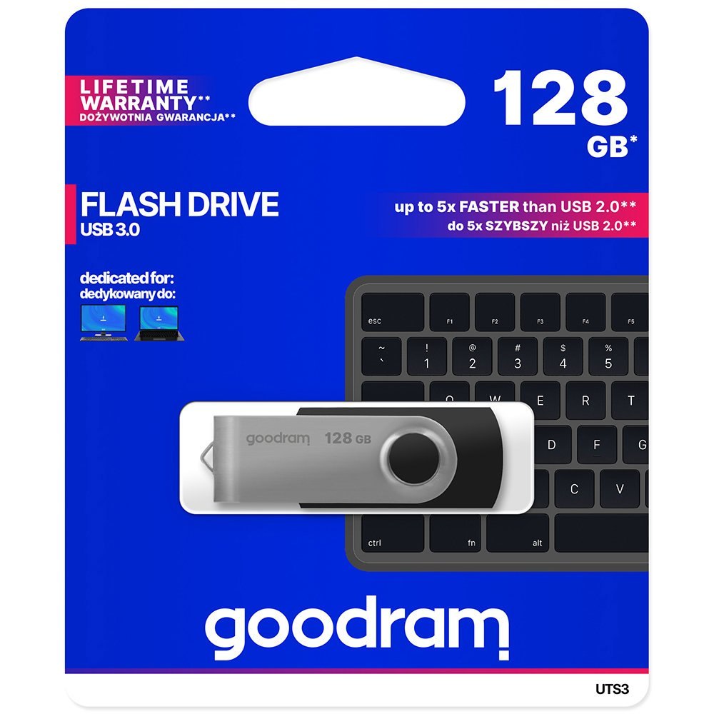 Pendrive 128GB USB 3.2 Gen 1 UTS3 czarny Pendrive 128GB USB 3.2 Gen 1 UTS3 czarny