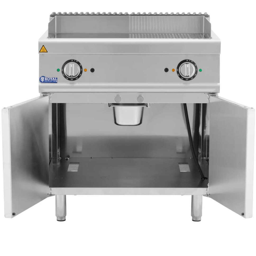 Płyta grillowa grill elektryczny podwójny z szafką 73.5 x 55 cm 10.8 kW Płyta grillowa grill elektryczny podwójny z szafką 73.5 x 55 cm 10.8 kW