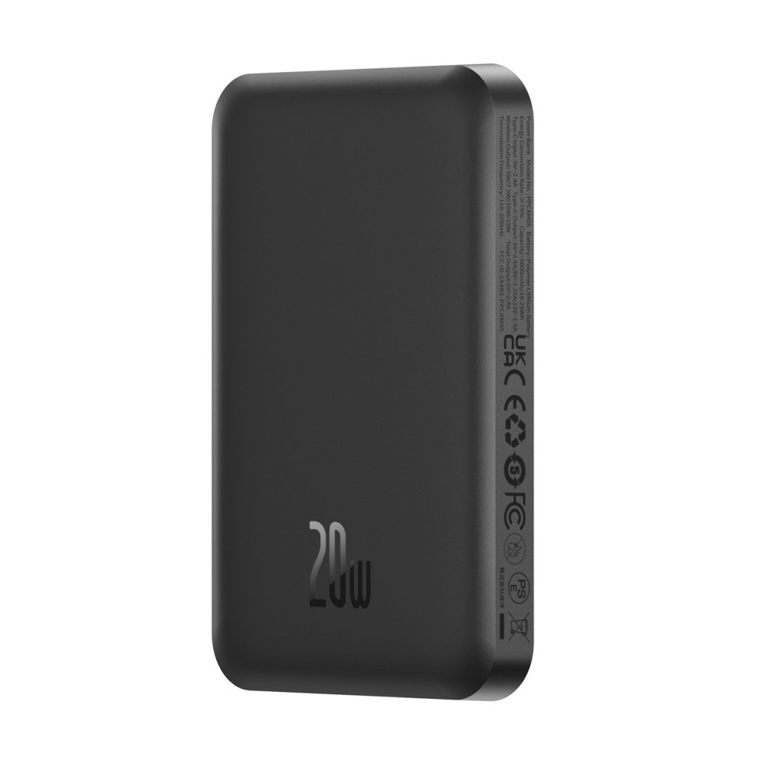 Mini powerbank 5000mAh 20W + kabel USB-C 20V / 3A czarny Mini powerbank 5000mAh 20W + kabel USB-C 20V / 3A czarny