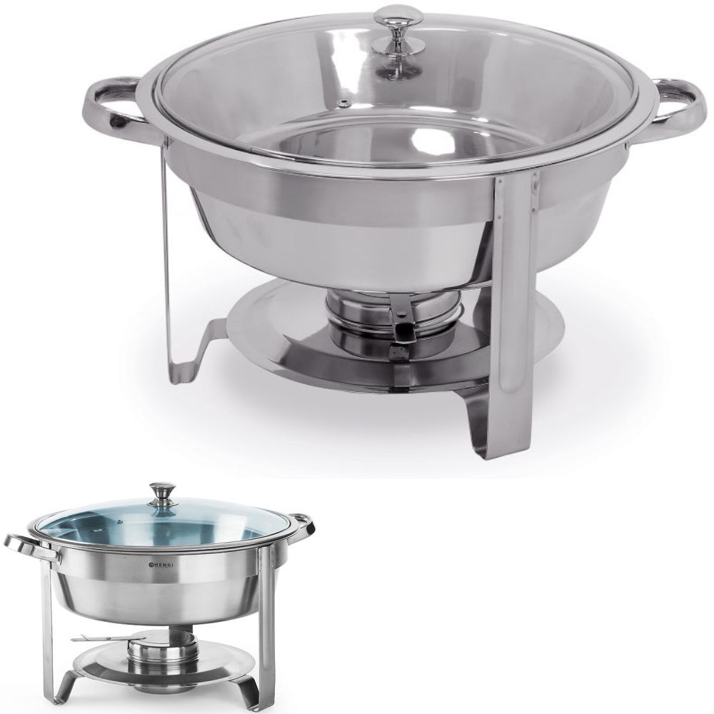 Podgrzewacz do potraw na pastę okrągły stalowy śr. 345mm 3.5l – Hendi 470619
