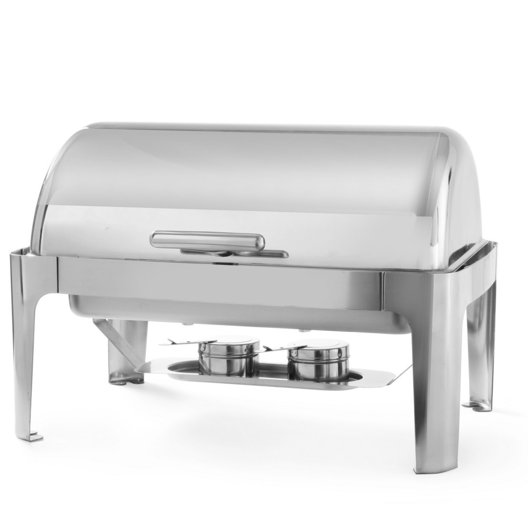 Podgrzewacz do potraw na pastę RollTop GN1/1 65mm stalowy – Hendi 470305