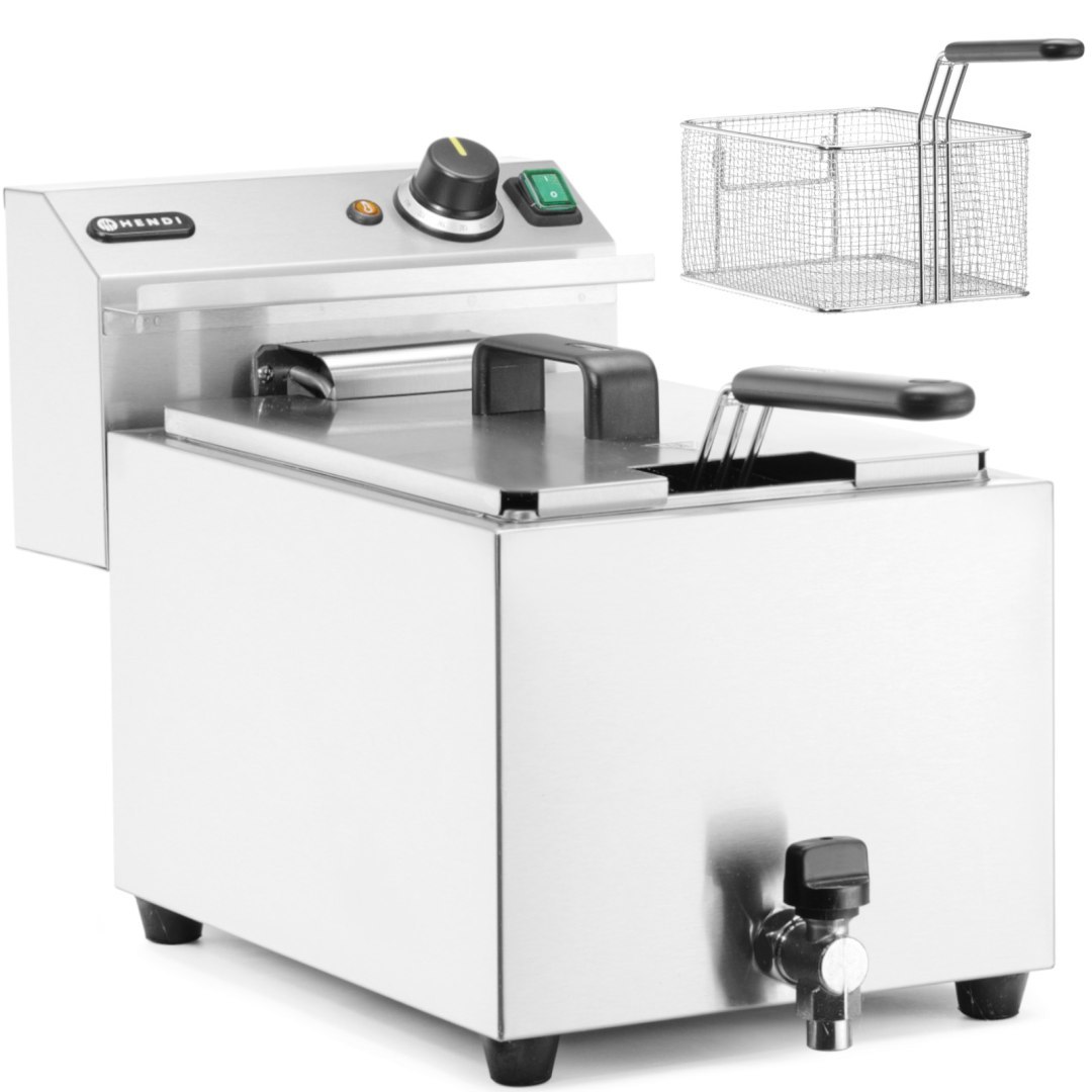Frytownica elektryczna nastawna z kranem spustowym 400 V 66000 W 10 l – Hendi 209424 Frytownica elektryczna nastawna z kranem spustowym 400 V 66000 W 10 l – Hendi 209424