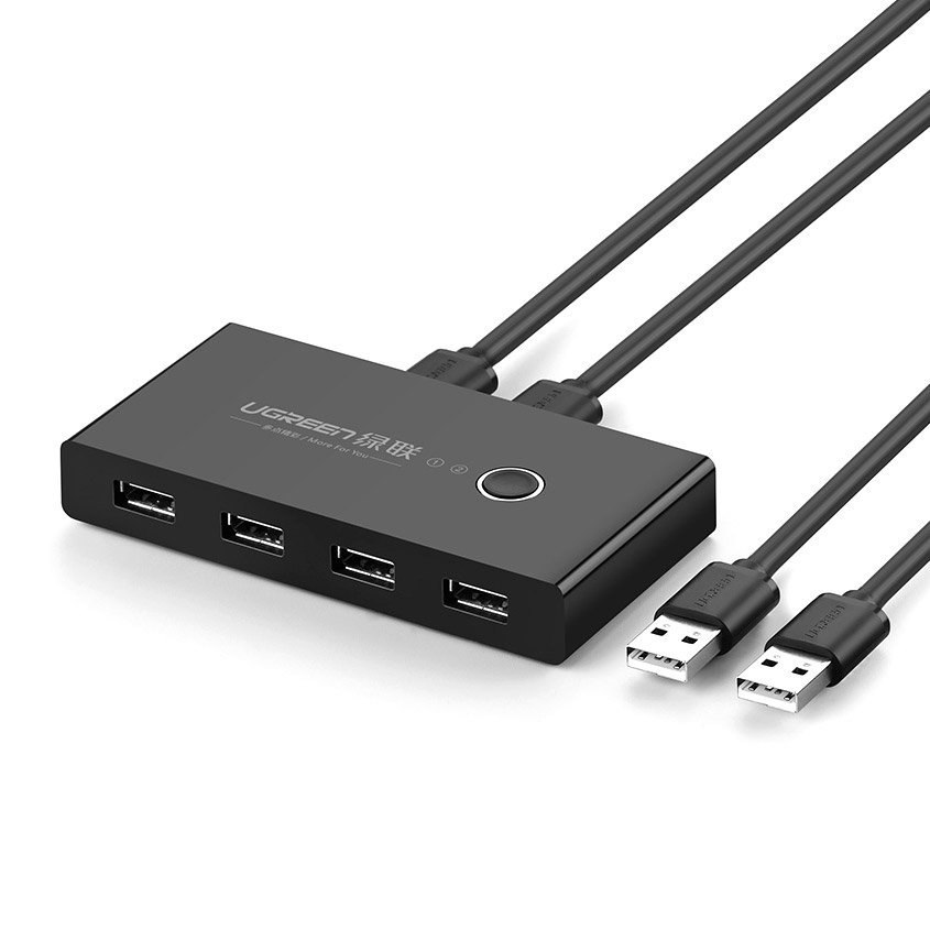 Switch box HUB przełącznik 4x USB 2.0 rozdzielacz USB na dwa komputery – czarny Switch box HUB przełącznik 4x USB 2.0 rozdzielacz USB na dwa komputery – czarny