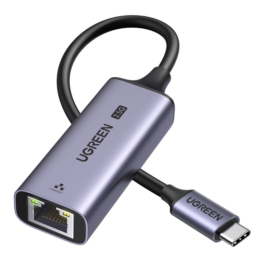 Adapter karta sieciowa Ethernet USB-C – RJ45 2.5G szary Adapter karta sieciowa Ethernet USB-C – RJ45 2.5G szary