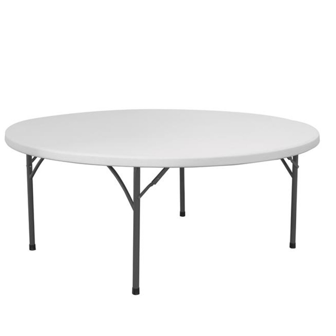 Stół cateringowy składany biały okrągły śr. 180cm do 250kg – Hendi 810941