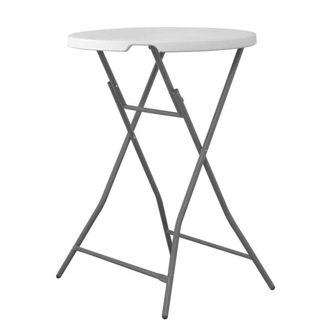 Stolik cateringowy barowy składany biały okrągły śr. 80cm do 80kg – Hendi 810958 Stolik cateringowy barowy składany biały okrągły śr. 80cm do 80kg – Hendi 810958