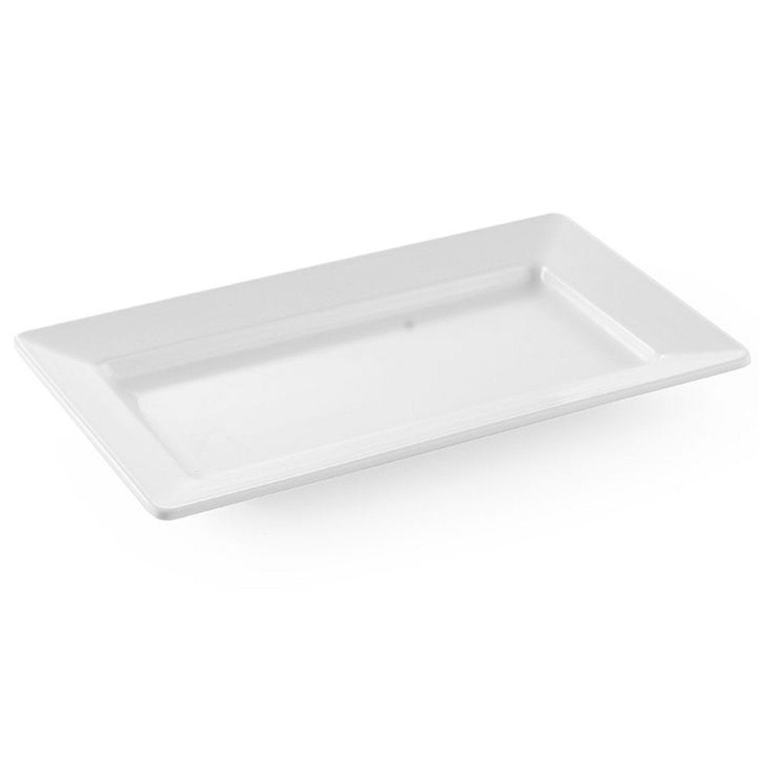 Półmisek z melaminy prostokątny 36×20.5cm wys. 3.8cm biały – Hendi 561508