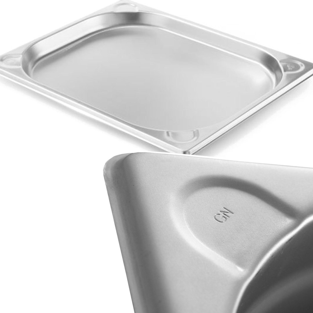 Pojemnik GN 1/2 stalowy Kitchen Line wys. 20 mm – Hendi 806302