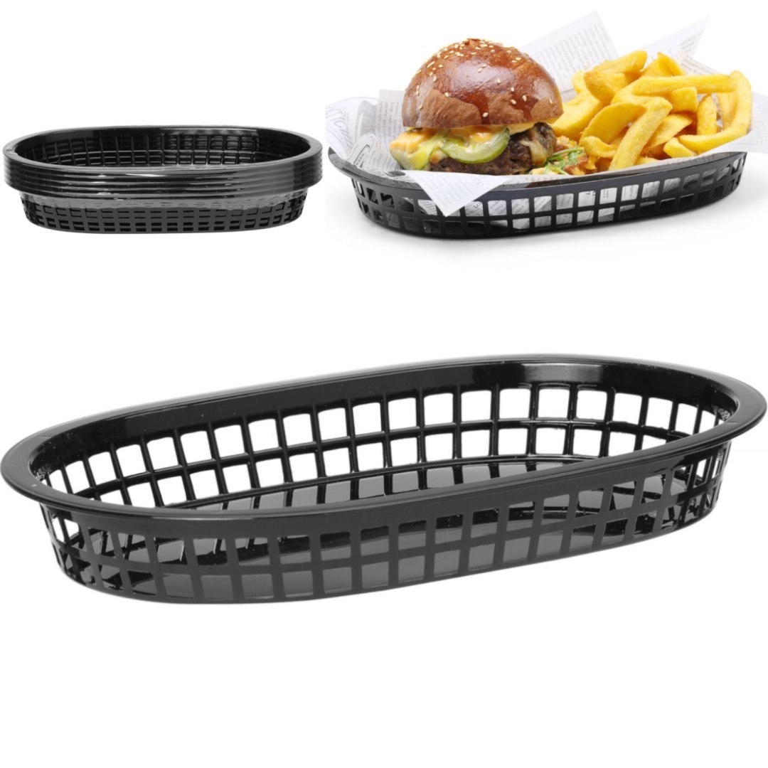 Koszyk do pieczywa owalny czarny 6 szt. – Hendi 426890 Koszyk do pieczywa owalny czarny 6 szt. – Hendi 426890