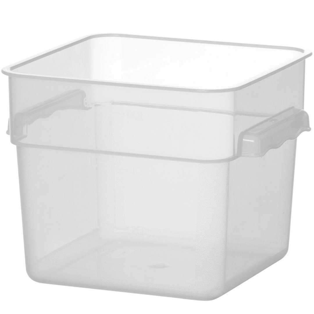Pojemnik spożywczy do przechowywania żywności z podziałką 5.7 l 235 x 235 x 180 mm – Hendi 870921