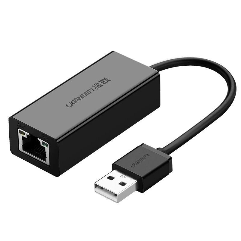 Zewnętrzna karta sieciowa LAN RJ45 – USB 2.0 100 Mbps – czarny