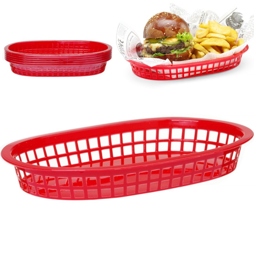 Koszyk do pieczywa owalny czerwony 6 szt. – Hendi 426319 Koszyk do pieczywa owalny czerwony 6 szt. – Hendi 426319