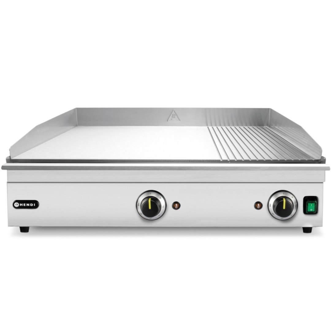 Grill elektryczny płyta grillowa gładka ryflowana 697 x 474 mm 3500 W Grill elektryczny płyta grillowa gładka ryflowana 697 x 474 mm 3500 W