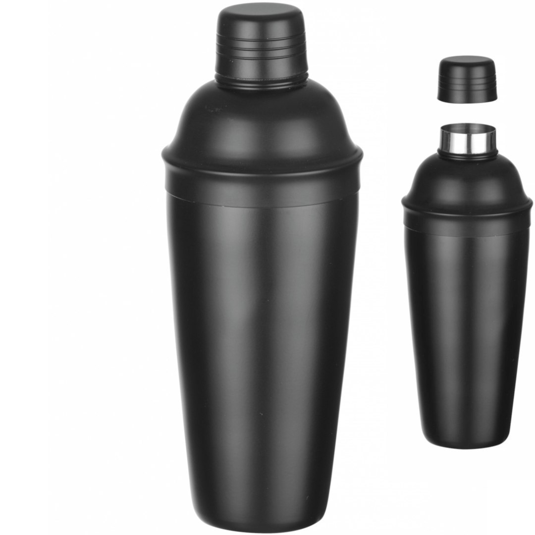 Shaker barmański 3 częściowy do drinków i koktajli Cobbler 0.8 l – czarny