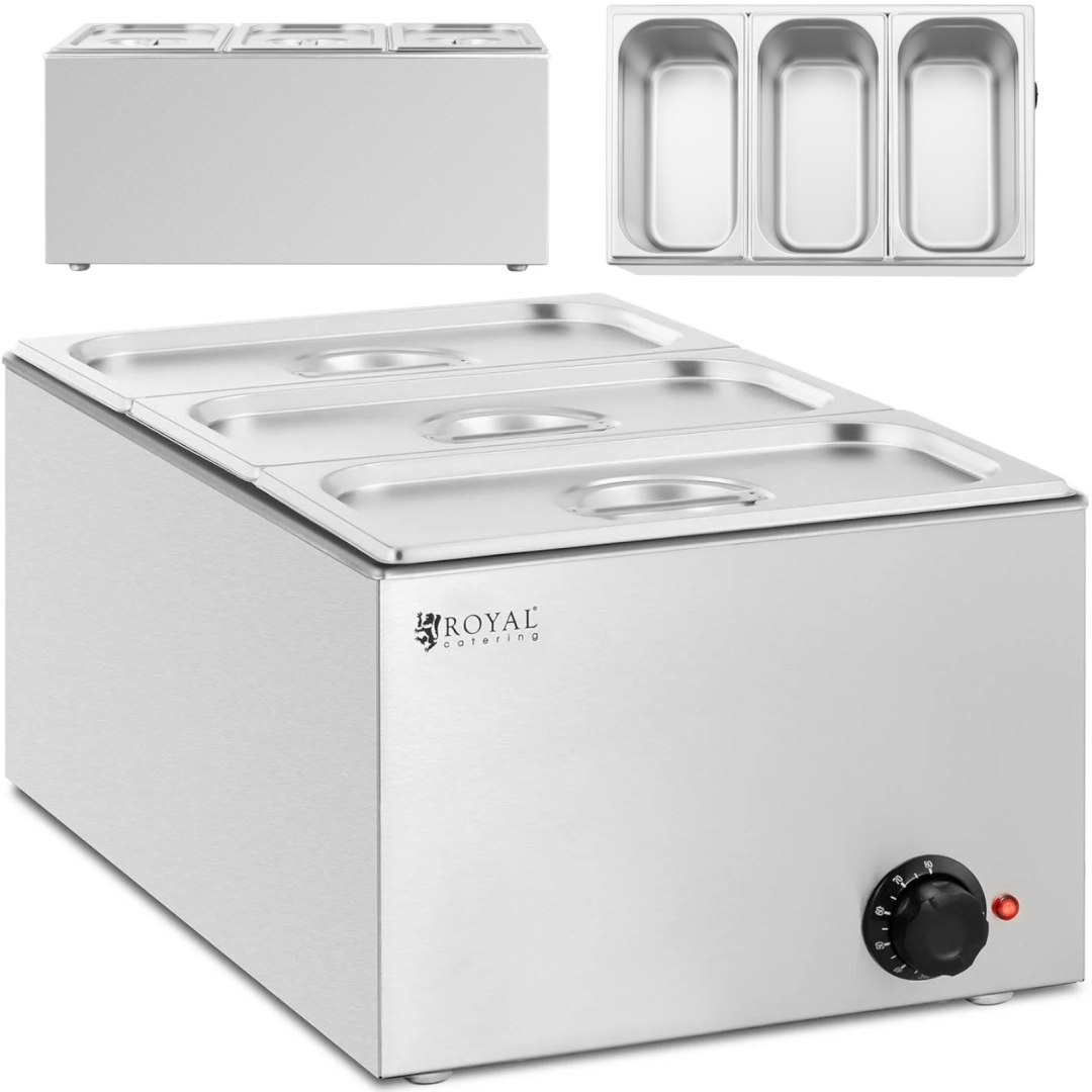Bemar podgrzewacz elektryczny 3 x GN 1/3 640 W Bemar podgrzewacz elektryczny 3 x GN 1/3 640 W