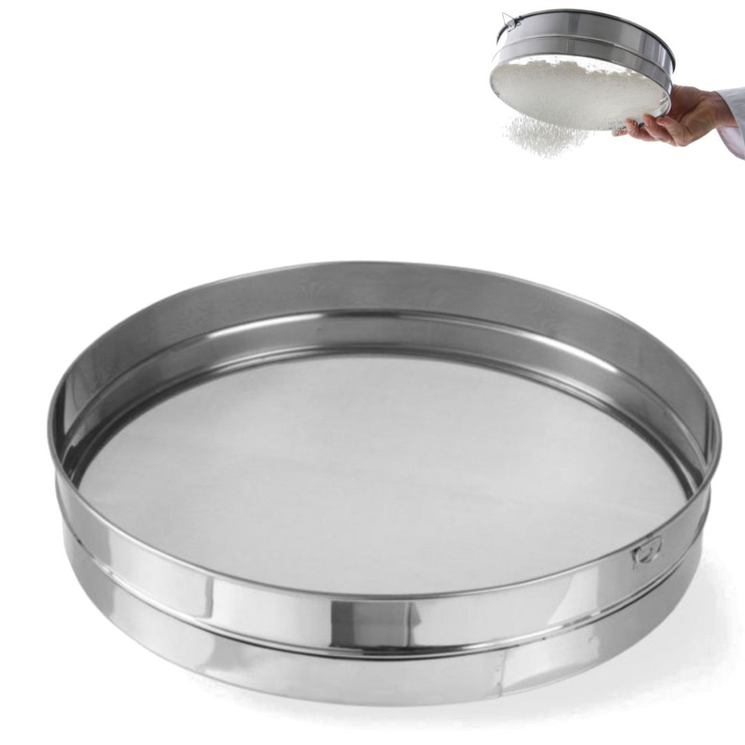 Sito piekarnicze gęste do przesiewania mąki śr. 407mm stalowe – Hendi 637838