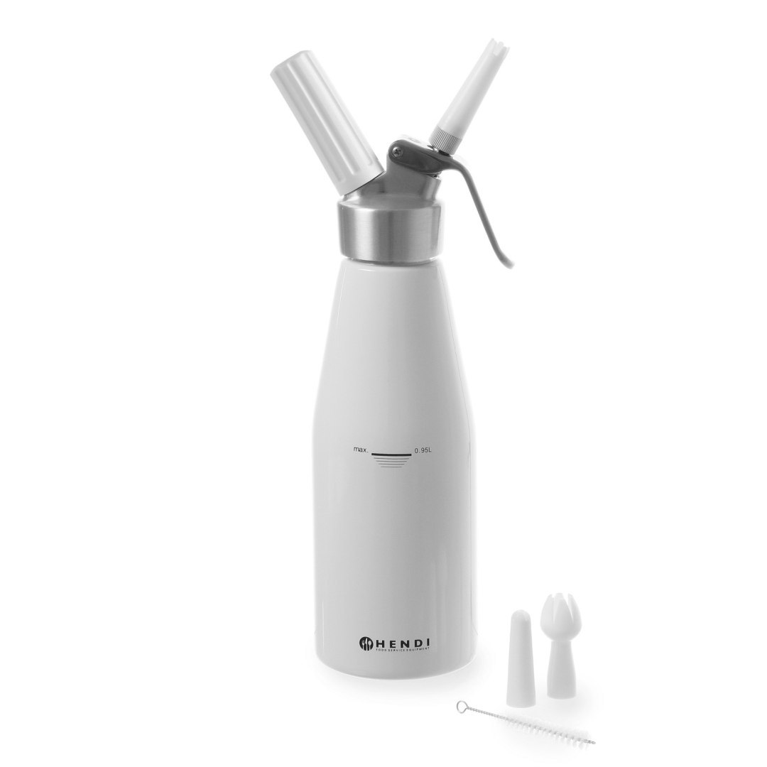 Syfon do bitej śmietany Kitchen Line 1L + AKCESORIA – Hendi 588376 Syfon do bitej śmietany Kitchen Line 1L + AKCESORIA – Hendi 588376