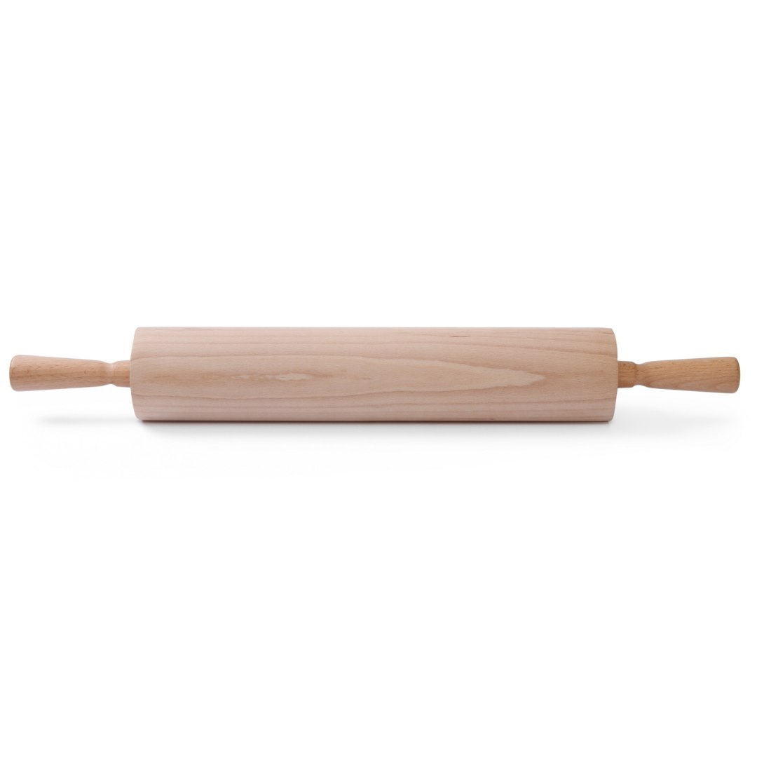 Wałek do ciasta drewniany z łożyskamiu kulkowymi śr. 75mm dł. 395/605mm – Hendi 515020