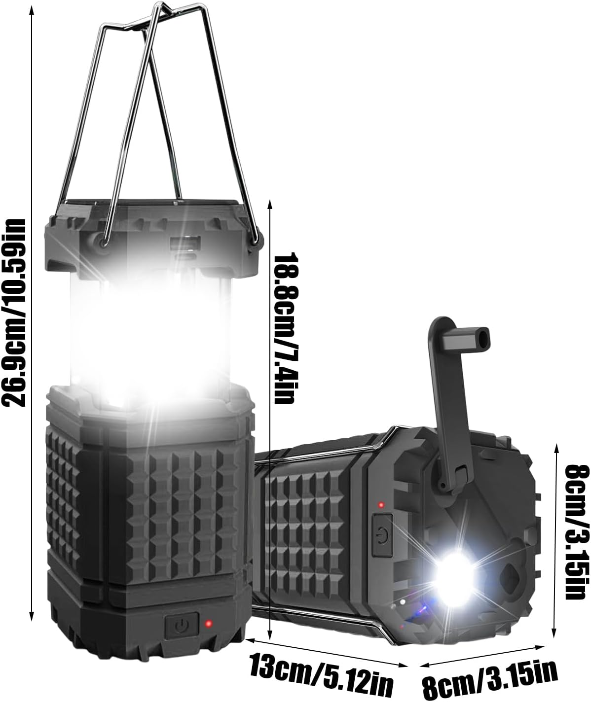 Lampa kempingowa 3w1 z ładowaniem solarnym, 200LM, wodoodporna IPX4 Lampa kempingowa 3w1 z ładowaniem solarnym, 200LM, wodoodporna IPX4