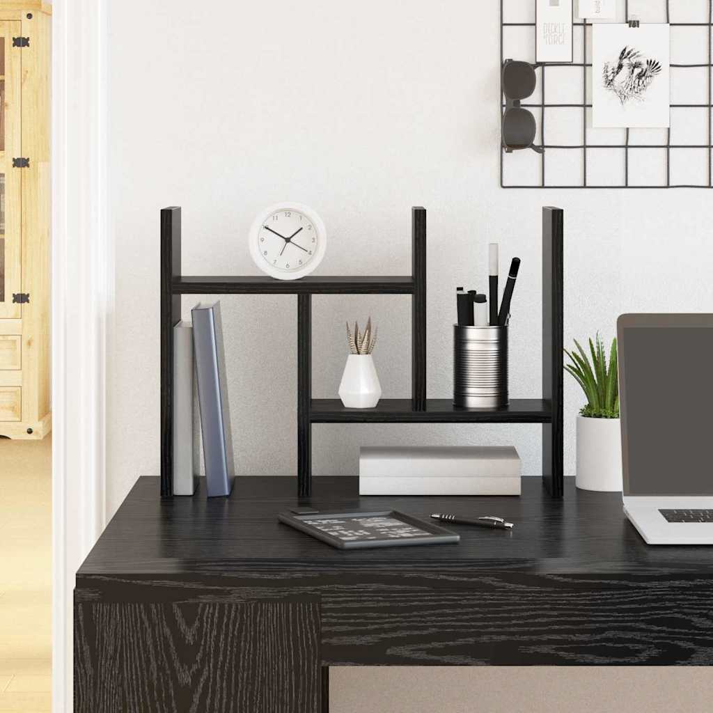 Organizer biurkowy 34,5×15,5×35,5 cm z materiału drewnopochodnego w kolorze czarnym dębu Organizer biurkowy 34,5×15,5×35,5 cm z materiału drewnopochodnego w kolorze czarnym dębu