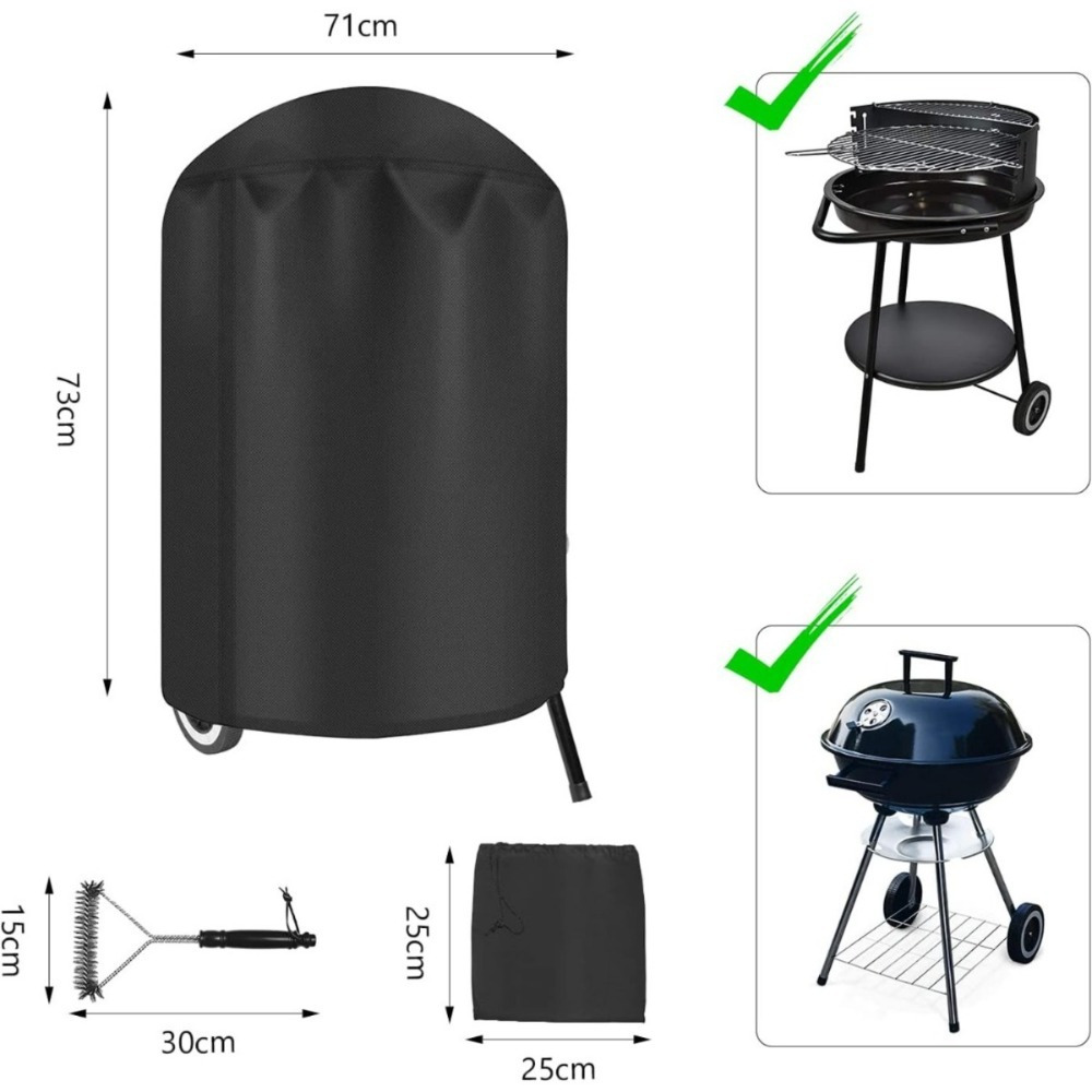 Pokrowiec na grill 71×73 cm czarny, do ogrodu i patio Pokrowiec na grill 71×73 cm czarny, do ogrodu i patio