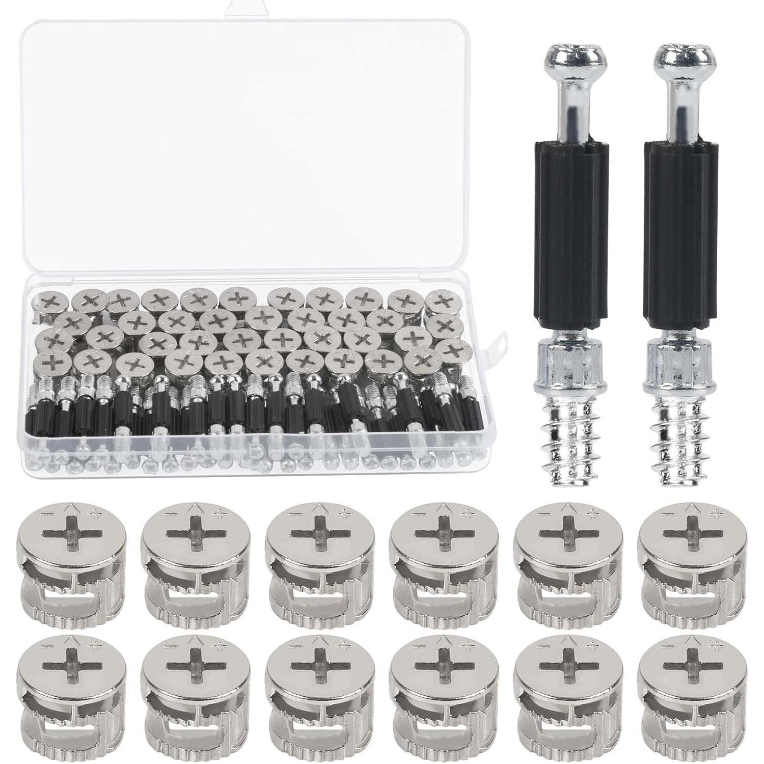 Zestaw 40 elementów M6 łączników meblowych, aluminiowe, do szafek Zestaw 40 elementów M6 łączników meblowych, aluminiowe, do szafek