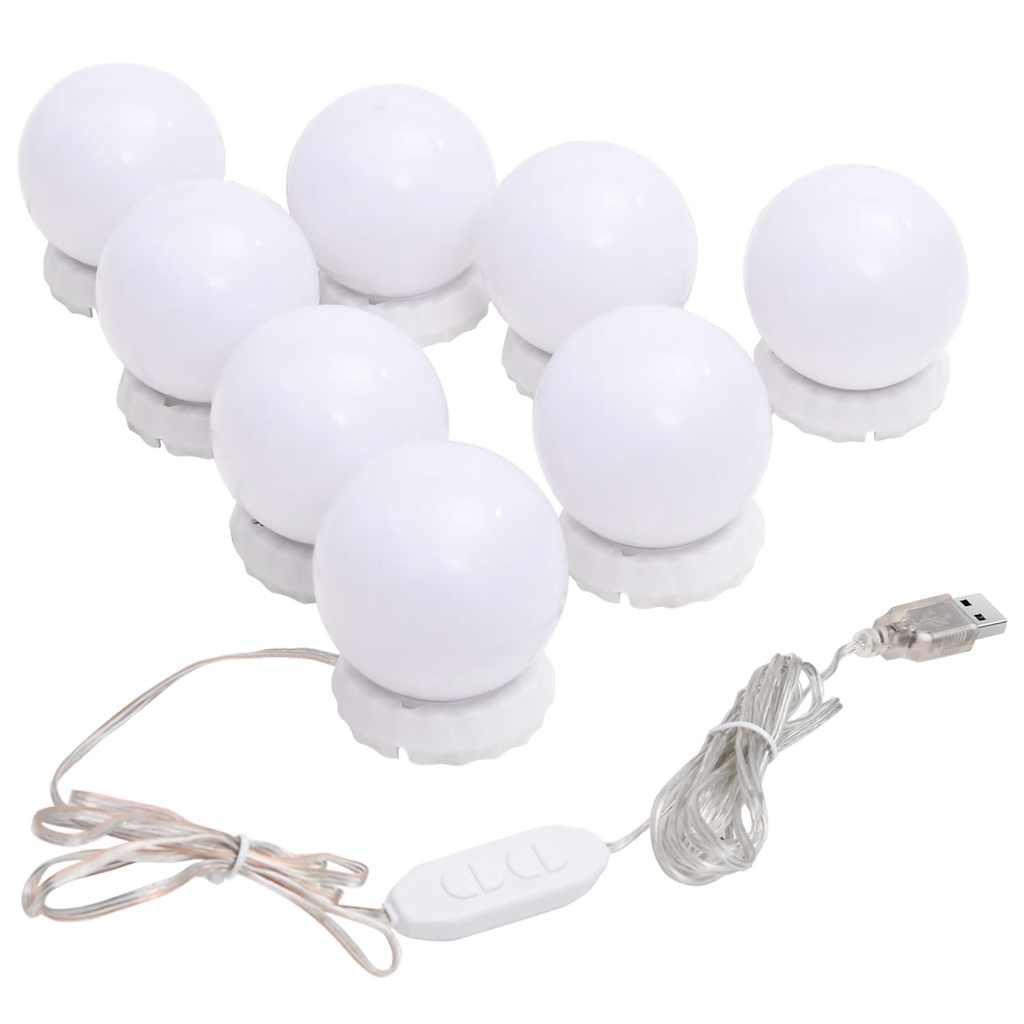 lampa lustro z 8 żarówkami LED, ciepła i zimna biała lampa lustro z 8 żarówkami LED, ciepła i zimna biała