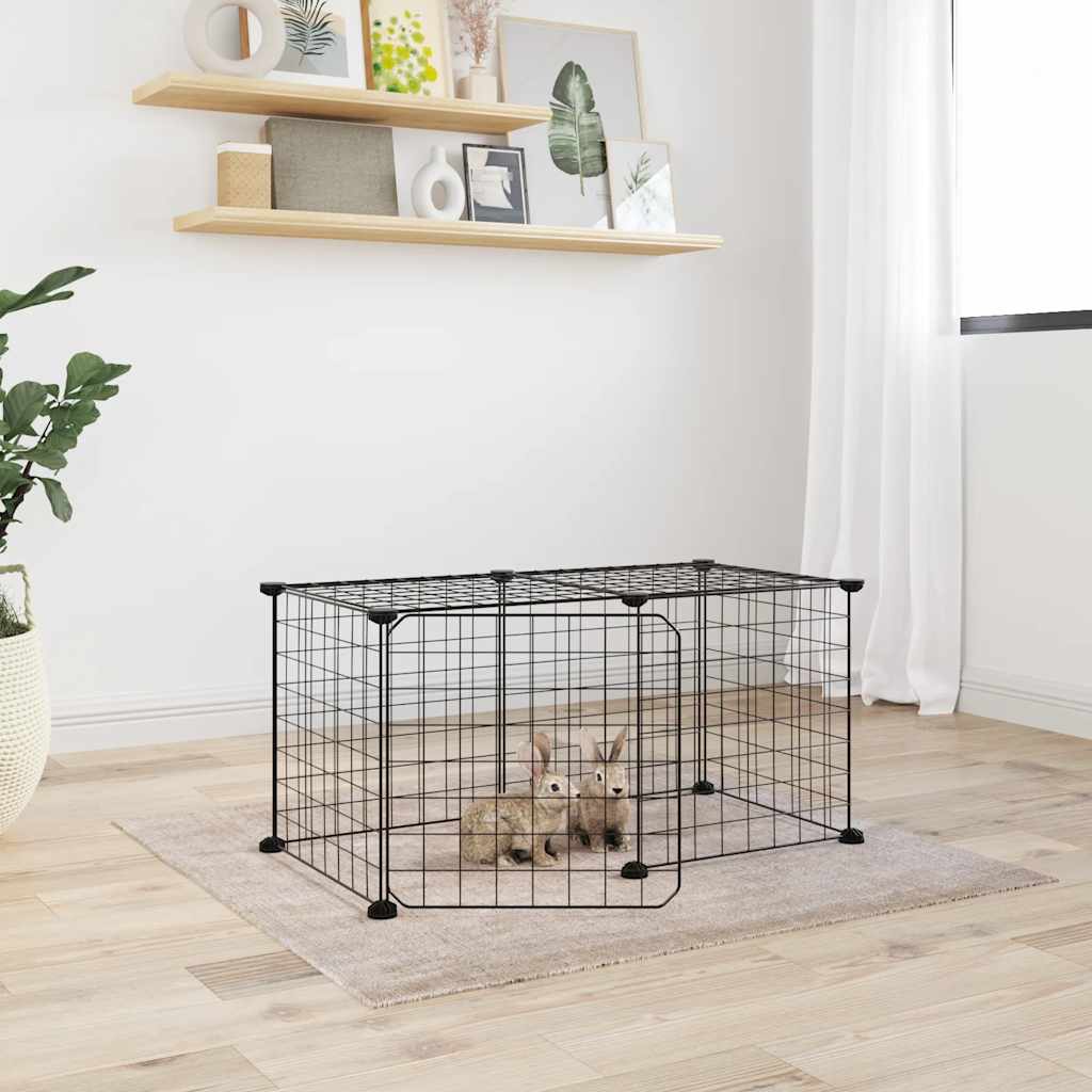 Zestaw klatki dla zwierząt 8-elementowy z drzwiami 4.3 cm