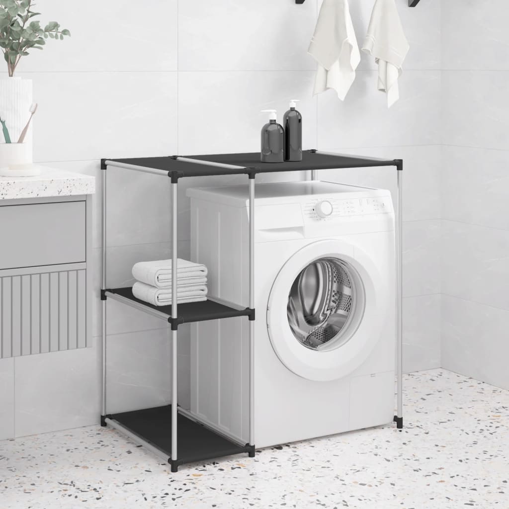 Półka pod pralkę 87x55x90,5 cm żelazo czarna Półka pod pralkę 87x55x90,5 cm żelazo czarna