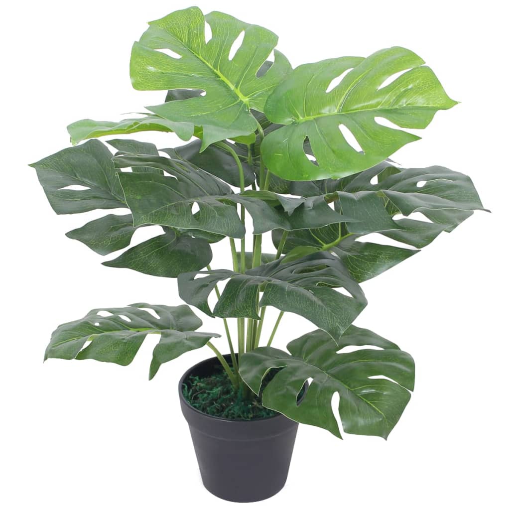 Sztuczna roślina monstera 45 cm w doniczce zielona