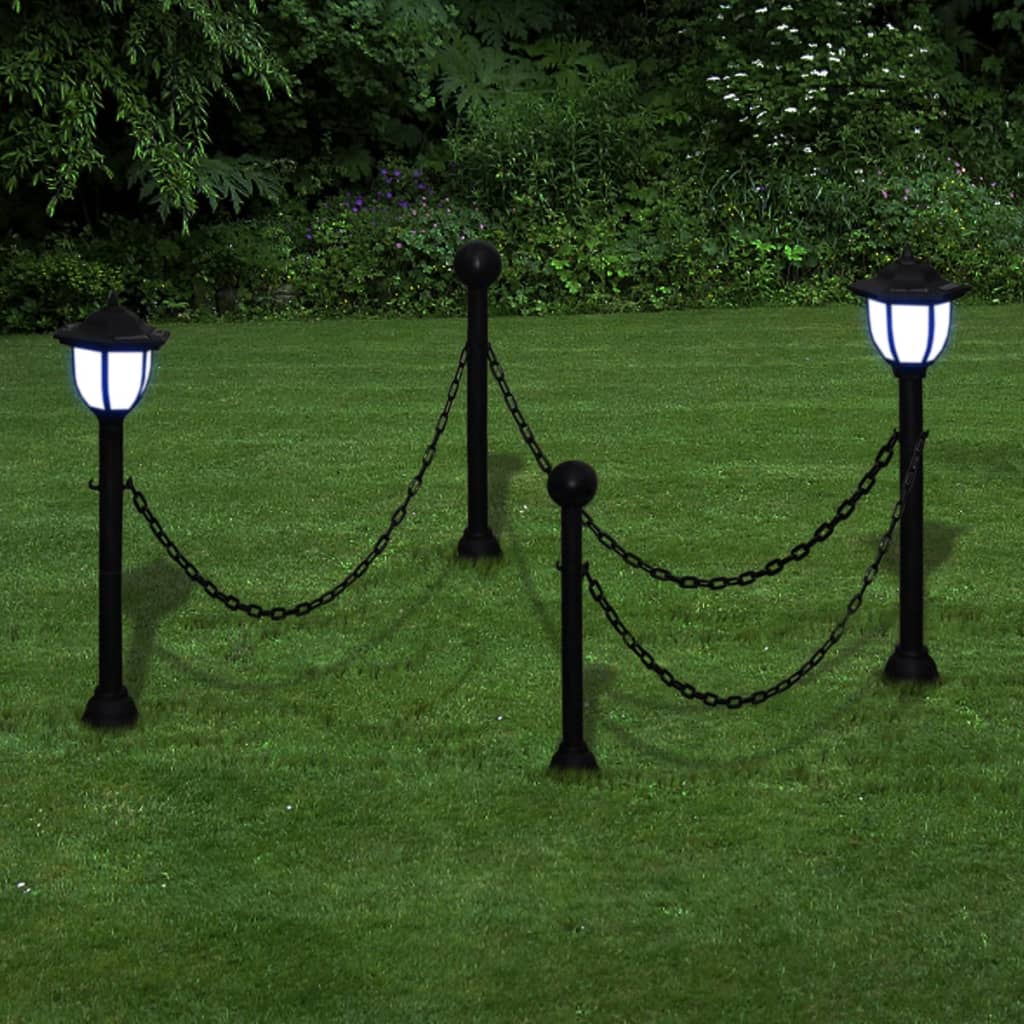 lampa solarna LED do ogrodu 2 sztuki, zewnętrzna, lanterny