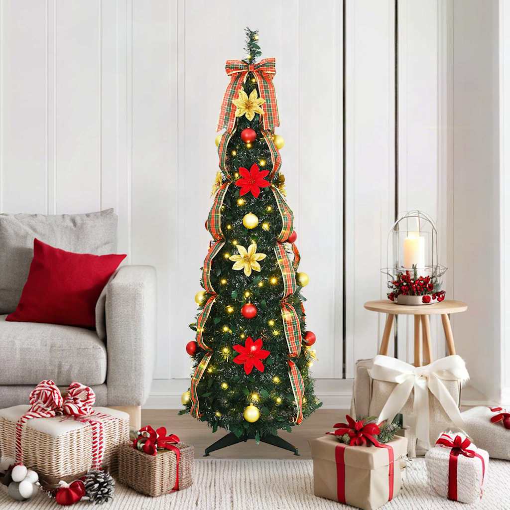 Sztuczna choinka 150 cm z 50 LED-ami, zielona Sztuczna choinka 150 cm z 50 LED-ami, zielona