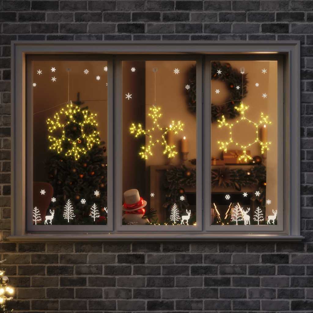 Dekoracja świąteczna śnieżynka z 252 ciepłymi białymi diodami LED, 45 x 38 cm, PVC Dekoracja świąteczna śnieżynka z 252 ciepłymi białymi diodami LED, 45 x 38 cm, PVC