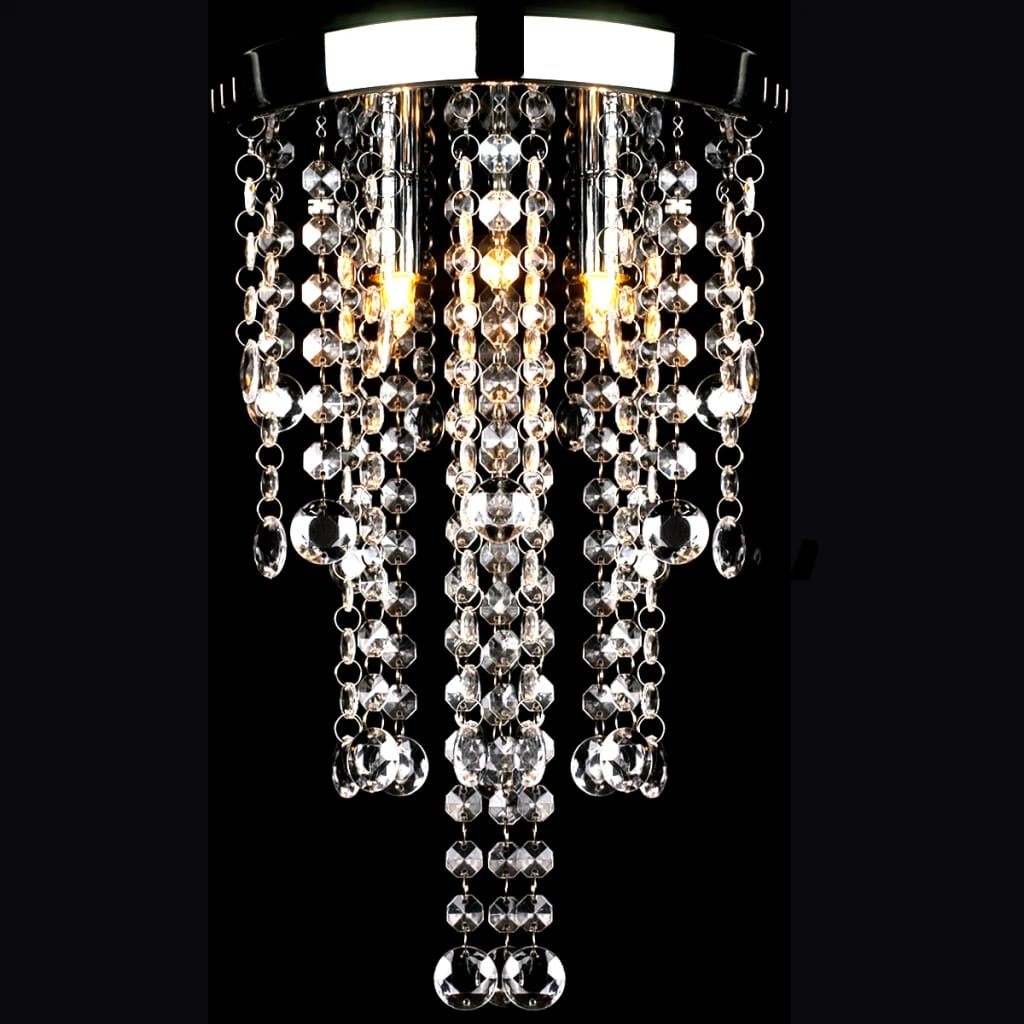 Lampa wisząca, elegancka lampa sufitowa z przezroczystymi kryształkami Lampa wisząca, elegancka lampa sufitowa z przezroczystymi kryształkami