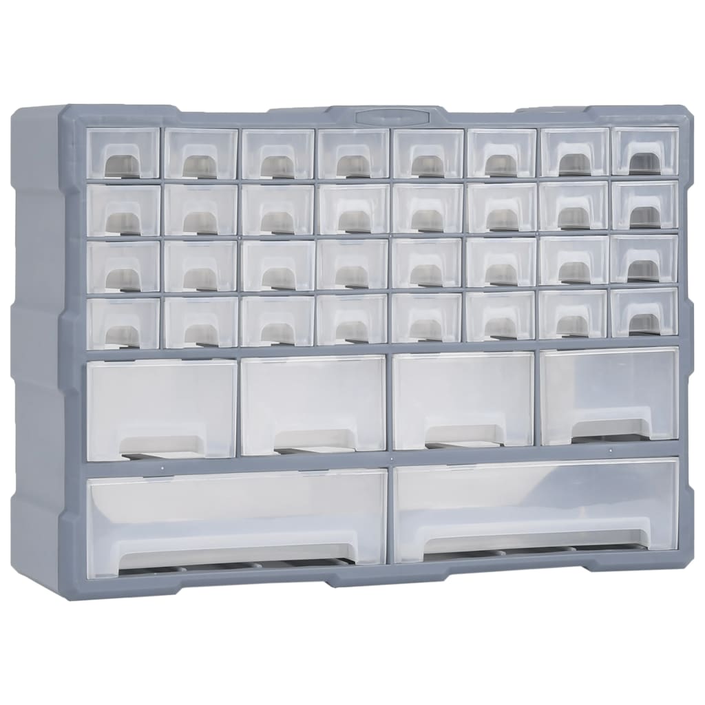Organizer z 38 szufladami 52x16x37,5 cm szary Organizer z 38 szufladami 52x16x37,5 cm szary