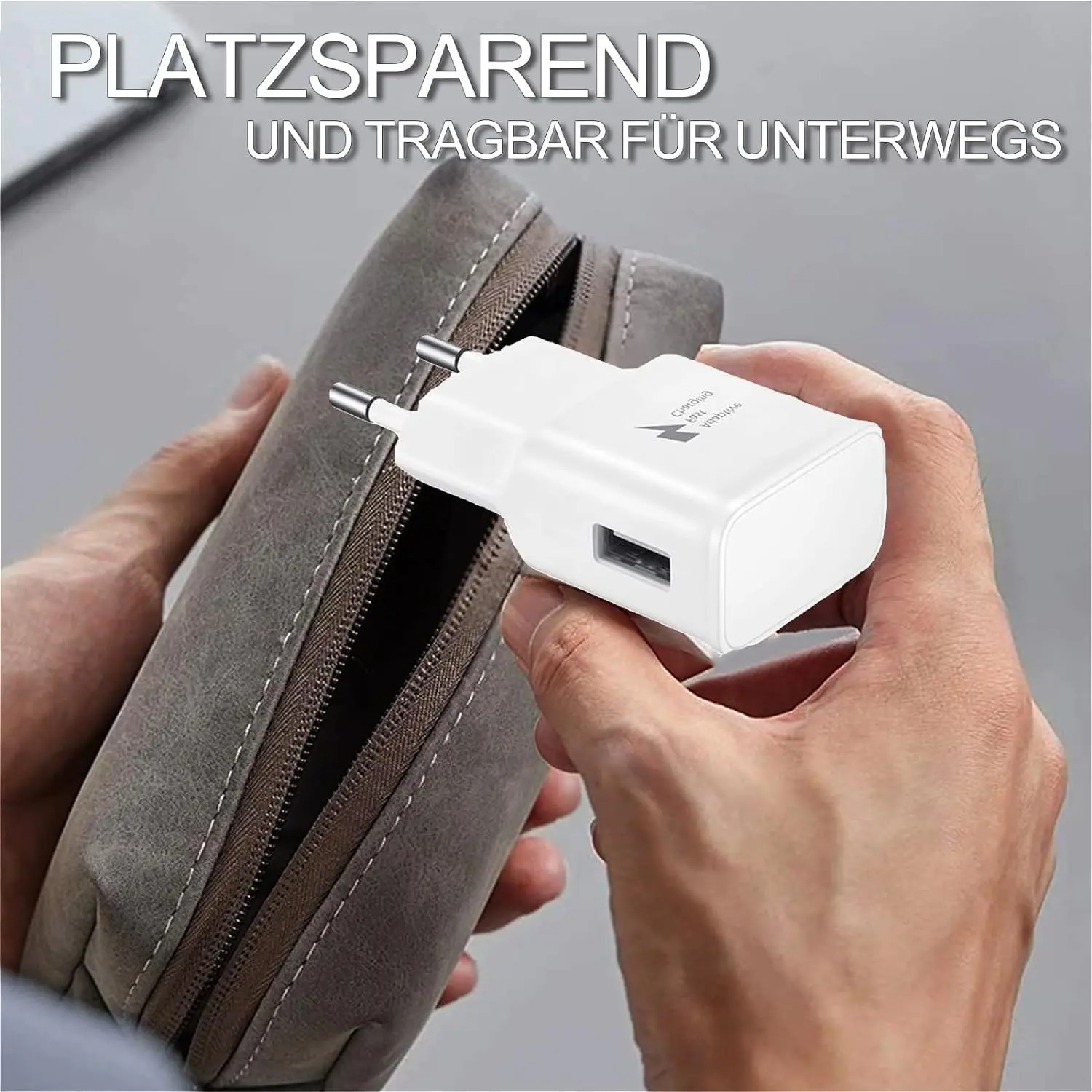 Adapter podróżny 9V 1.67A biały 15W szybkie ładowanie