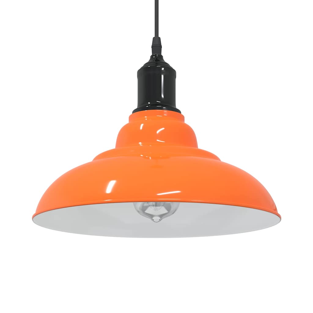 Lampa wisząca regulowana E27 błyszcząca pomarańczowa Ø31cm Lampa wisząca regulowana E27 błyszcząca pomarańczowa Ø31cm