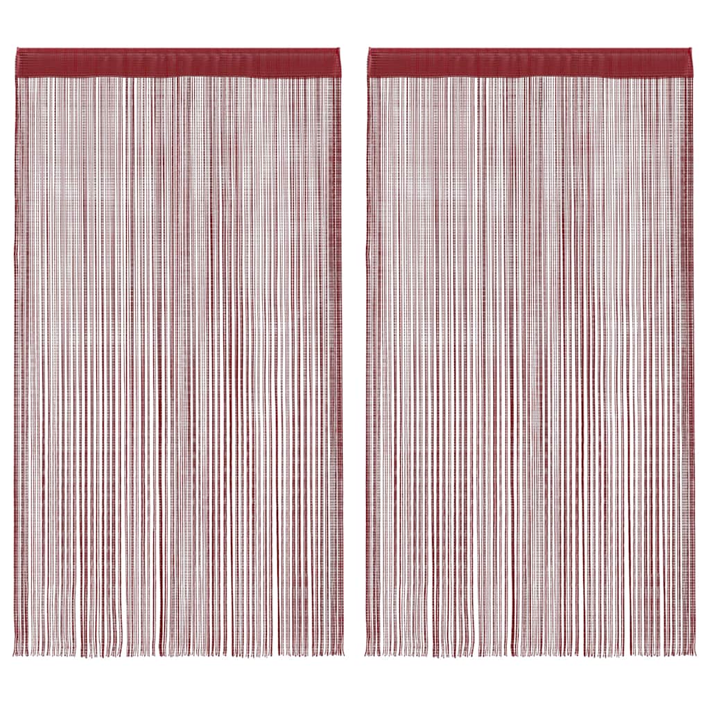 zasłony sznurkowe 2 sztuki burgund 100 cm zasłony sznurkowe 2 sztuki burgund 100 cm