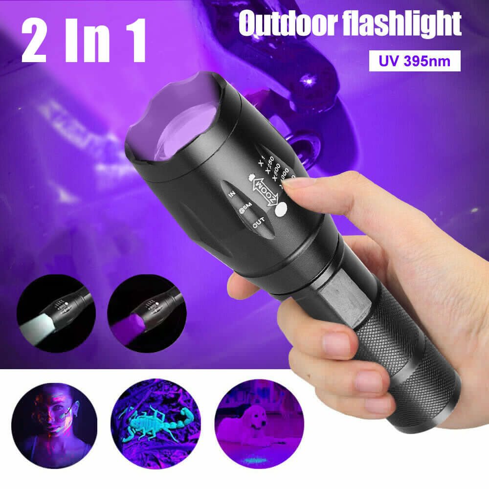 latarka UV 395nm mini kieszonkowa czarna latarka UV 395nm mini kieszonkowa czarna