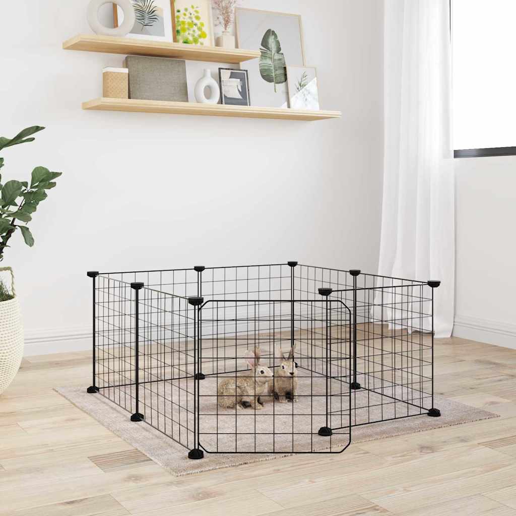 Klatka dla zwierząt 8-panelowa z drzwiami 4.3 cm Klatka dla zwierząt 8-panelowa z drzwiami 4.3 cm