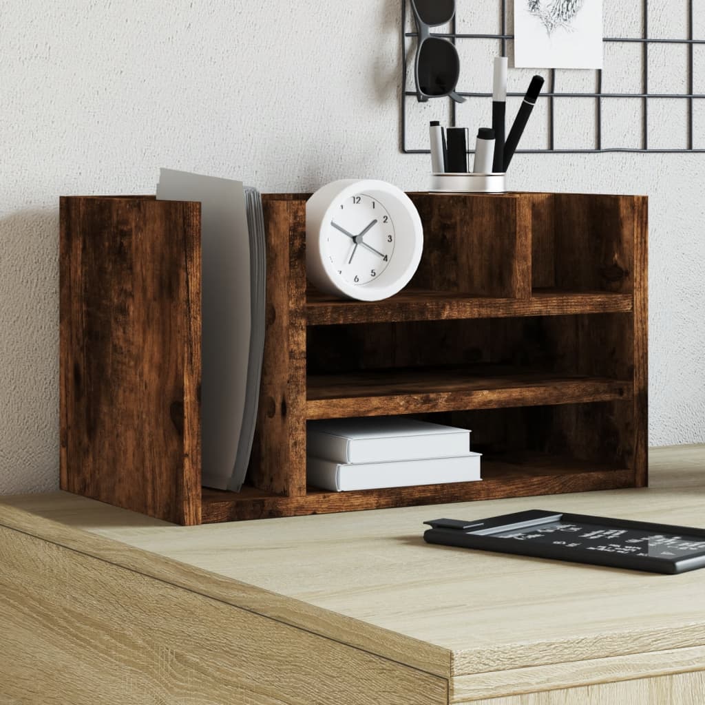 Organizer biurkowy 44.5x materiał drewnopochodny dąb wędzony Organizer biurkowy 44.5x materiał drewnopochodny dąb wędzony
