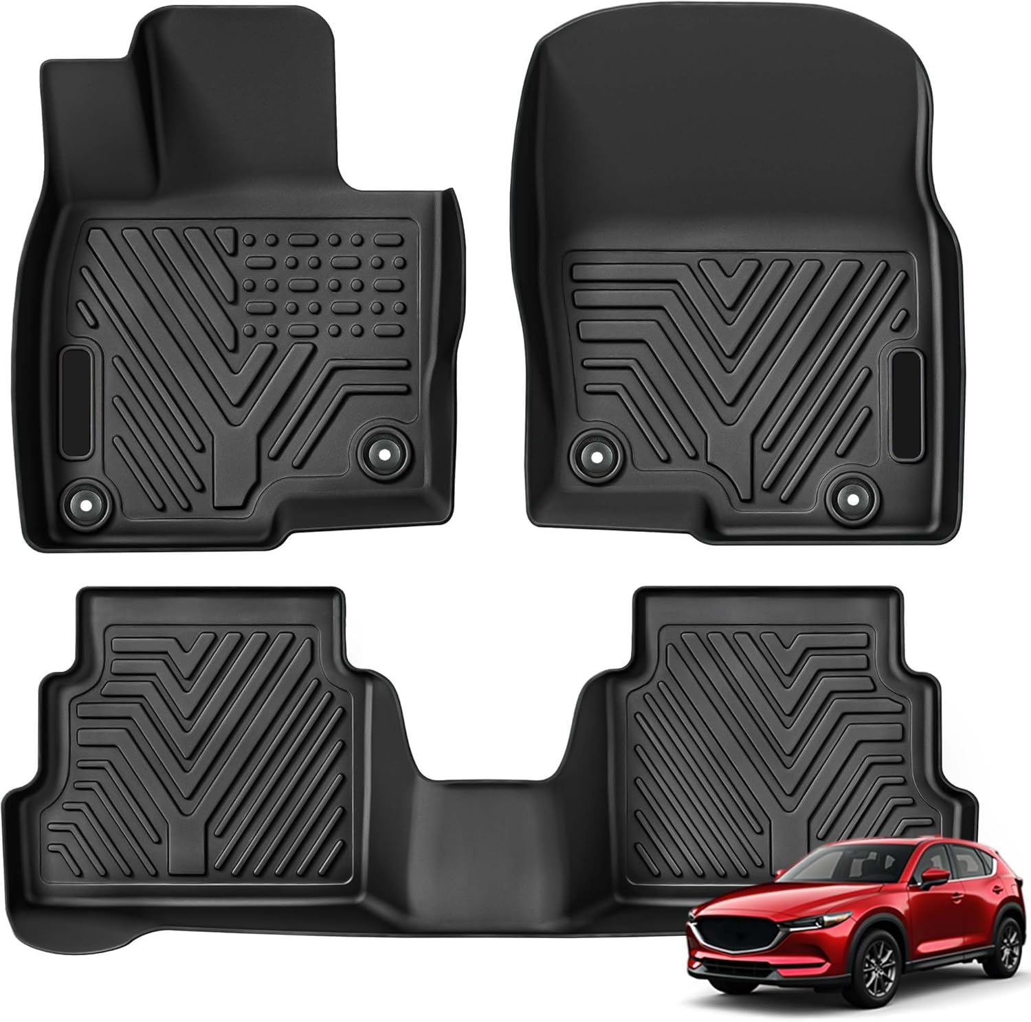 Mata podłogowa do Mazdy CX-5 2018-2023, TPE, czarna
