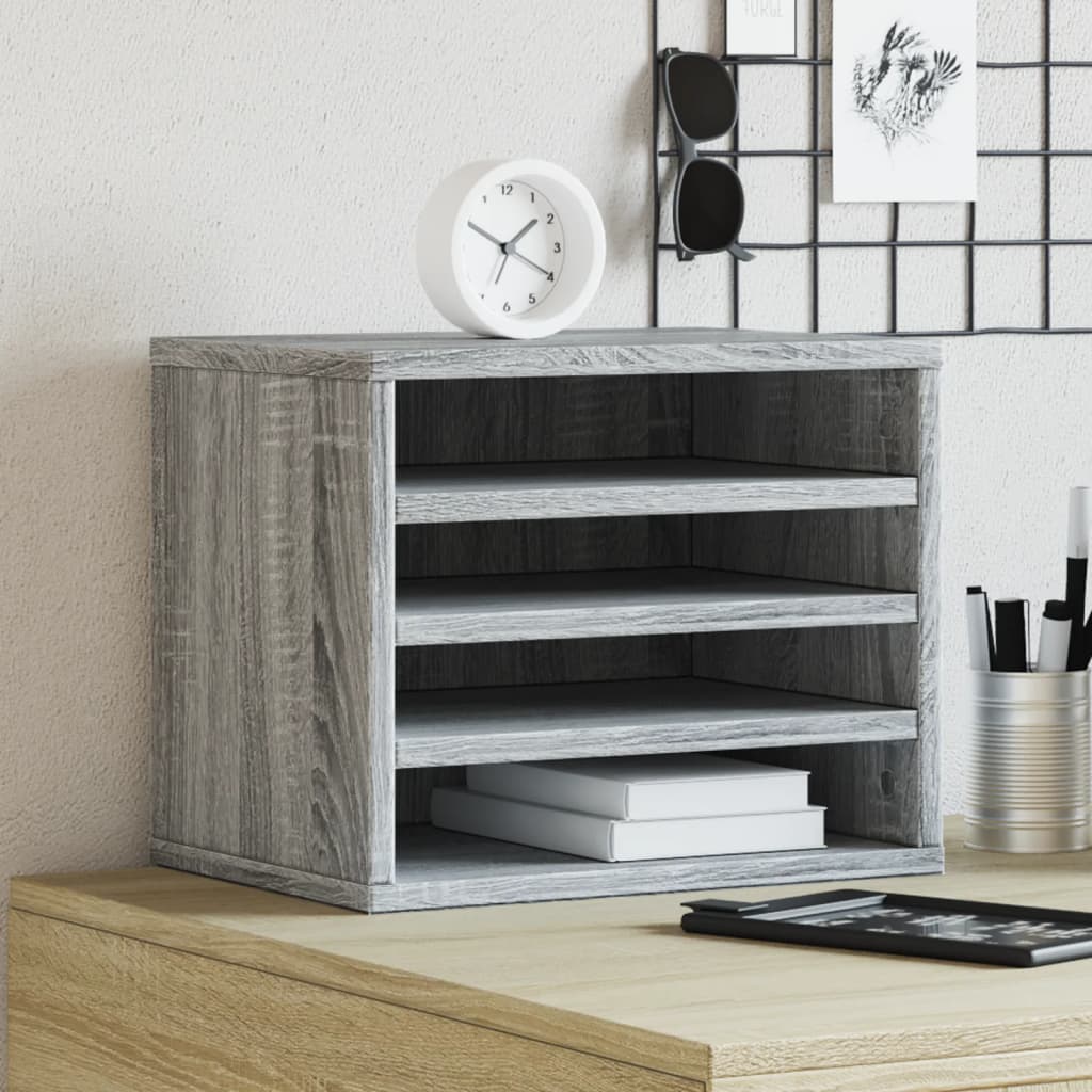 Organizer biurkowy 36x26x29,5 cm z materiału drewnopodobnego Sonoma Grey